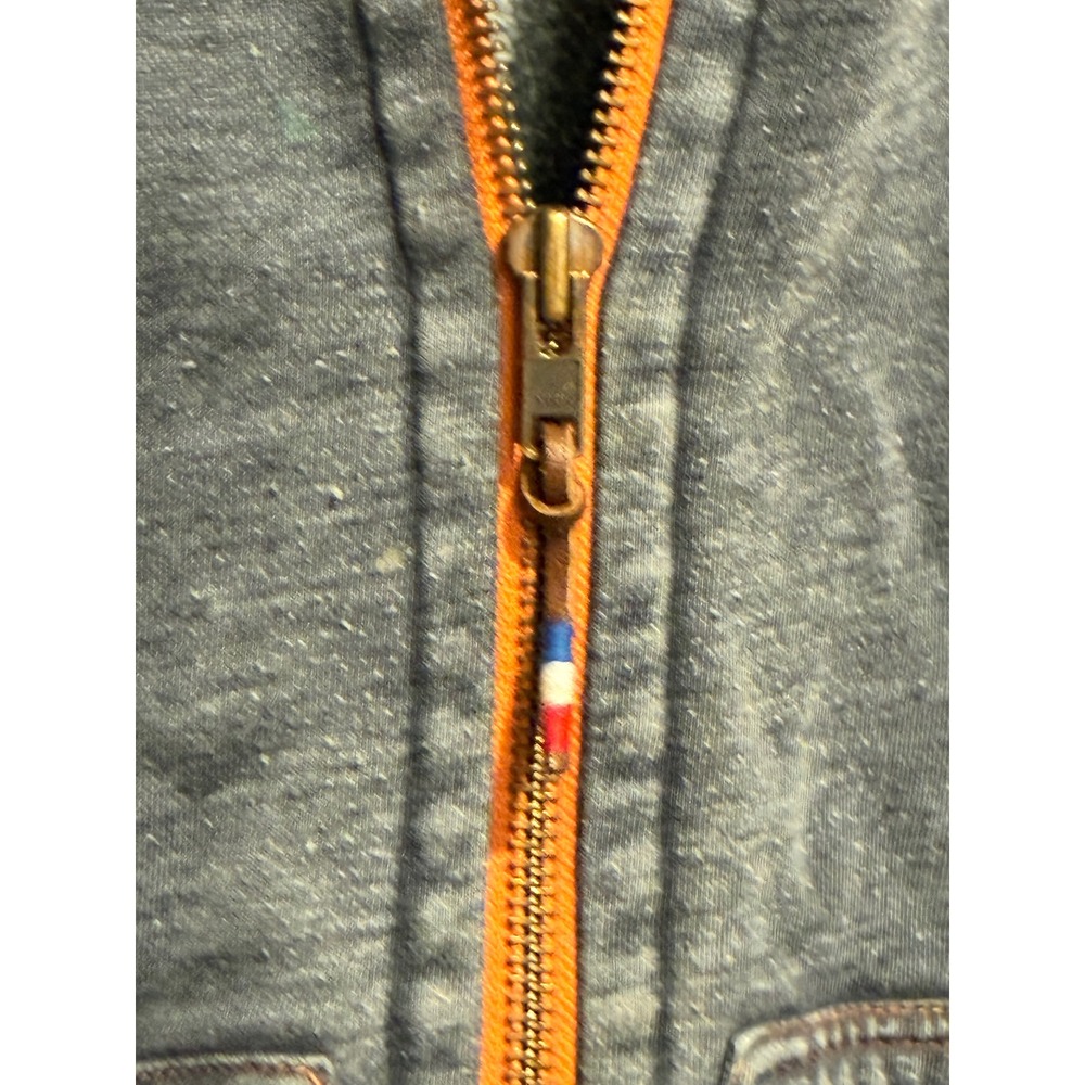 Bobby Jones Mens Full Zip Fleece Vest Navy Blue Orange XL Mock Neck Pockets - Picture 3 of 6